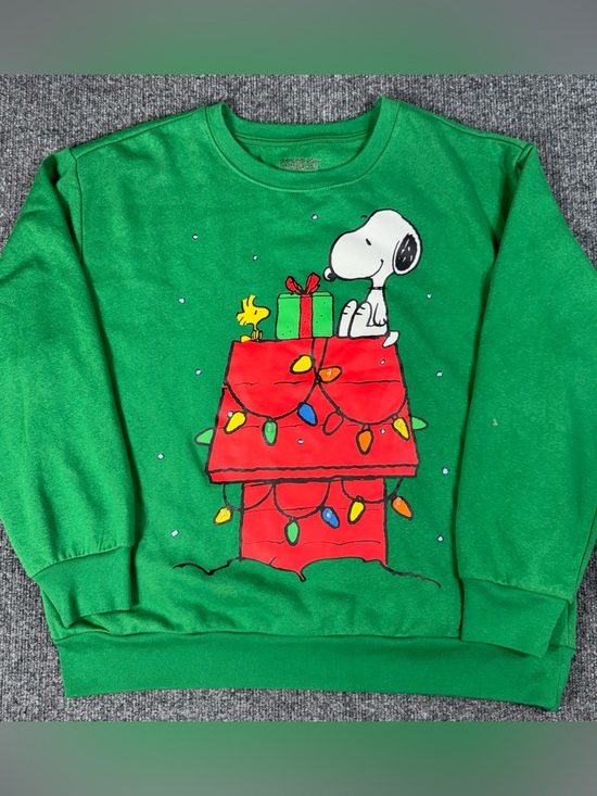 Peanuts Tops - Peanuts Snoopy Light Up Christmas Sweatshirt Women’s XL
